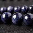 thumbnail image 3 of K-KED Natural Blue Sandstone Gemstone Round Beads for Delicate Jewelry Making Strand 15"-12 mm, 3 of 6