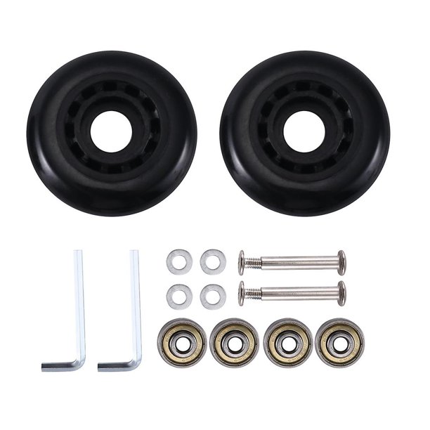 Kit de repuesto de ruedas para maleta de equipaje, rodamientos de acero al carbono de Pu respetuosos con el medio ambiente, 60x18mm, R