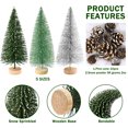 thumbnail image 7 of Ayieyill 35Pcs Mini Christmas Trees Bottle Brush Trees with Pine Cone Snow Powder, Christmas Village Sets, 7 of 7