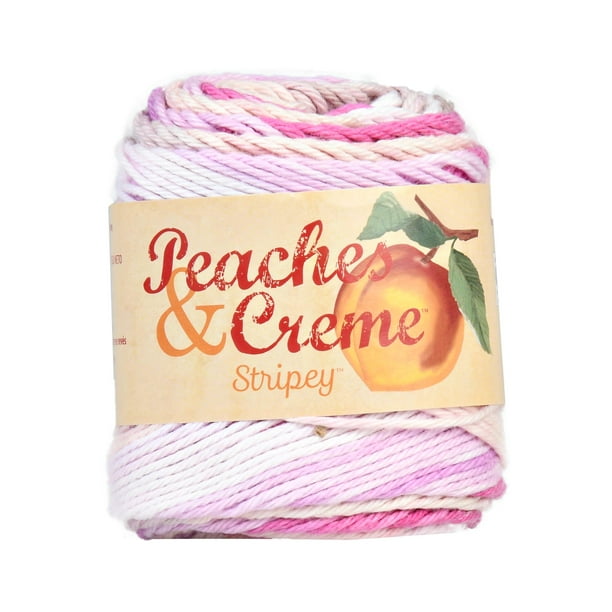 Peaches N Crème Stripey Quiet Dahlia Yarn - Walmart.com - Walmart.com