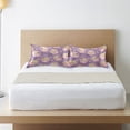 thumbnail image 6 of Satin Pillowcase Envelope Closure Pillow Cover Wrinkle-Resistant & Vibrant Print Pastel Violet Popcorn, 6 of 7