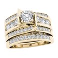 thumbnail image 2 of CILENON Couple Rings Gold-Plated Inlaid Zircon Ring Classic Jewelry (A,8), 2 of 2