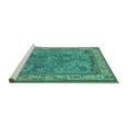 thumbnail image 2 of Ahgly Company Machine Washable Indoor Rectangle Animal Turquoise Blue Traditional Area Rugs, 6' x 9', 2 of 4