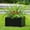Black with bottom | 52*52*30cm, variant on Modern Steel Planter Box with Modular Design – Anti-Crack and Anti-Deformation Structure – Easy to Assemble and Maintain – Perfect for Outdoor Gardens, Balconies and Urban Landscaping