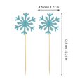 thumbnail image 2 of 100Pcs Cupcake Toppers Snowflake Cake Picks Cupcake Decor Birthday Party Supplies, 2 of 3
