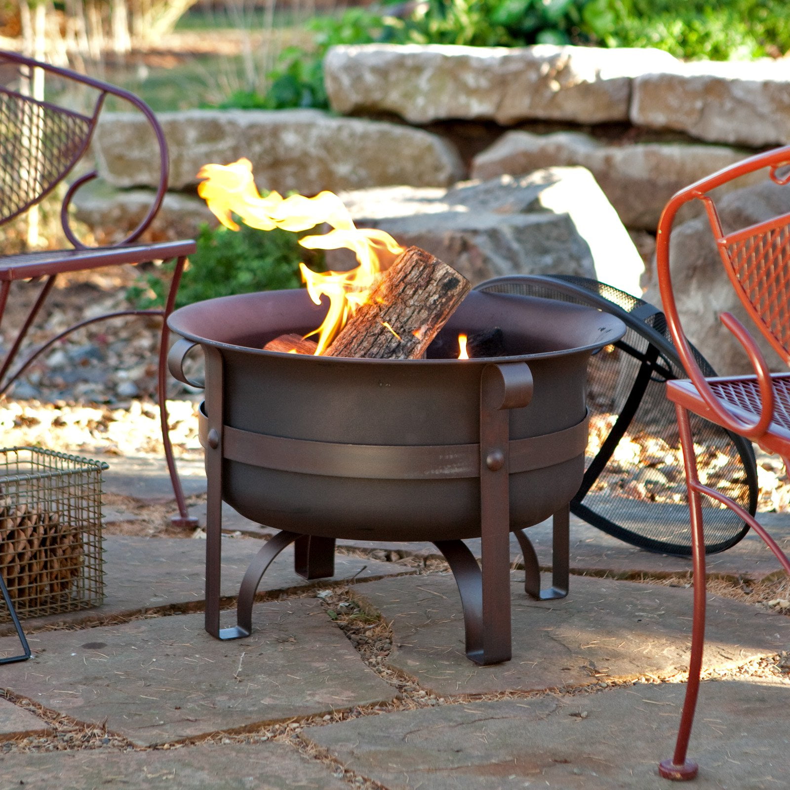 Red Ember Brockton Steel Cauldron Fire Pit With Free Cover Com