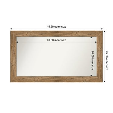 Amanti Art Custom Wall and Bathroom Mirror (25.5 x 45.5 in.), Owl Brown Frame