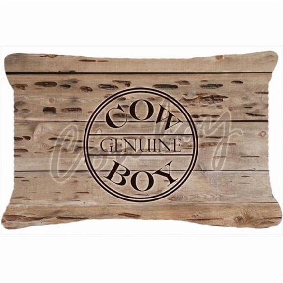Carolines Treasures  Genuine Cow Boy Branded Indoor & Outdoor Fabric Decorative Pillow