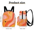 thumbnail image 2 of Abstract Orange Swirl Pattern Design Small Backpack Cute Mini Backpacks For Woman Lightweight Daypacks, 2 of 8