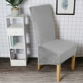 thumbnail image 3 of Skksst Waterproof Extra Large Dining Chair Slipcover Velvet Banquet Home Removable Seat Cover, 4pcs, 3 of 5