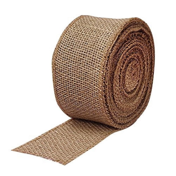 Wired Edge Fabric Burlap Ribbon - 2 1/2" x 10 Yards, Easter, Spring, Valentine's Day, Rustic Jute, Wedding Embellishments, Holiday Decor, Wreaths, Garlands, Swags, Vintage, Gift Baskets, Farmhouse