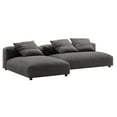 thumbnail image 4 of 2 pcs Modular Sofa Chaise Sectional, Dark Gray, Fabric, Living Room Lounge Cafe Lobby Hospitality Restaurant, Modern Contemporary, HB37424, 4 of 11
