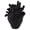 Black, variant on Rupoun Heart Shaped Vase Decorative Modern Resin Exquisite Planter Pot for Home Office Bedroom Wedding, White (8.27 inches / 21 cm)
