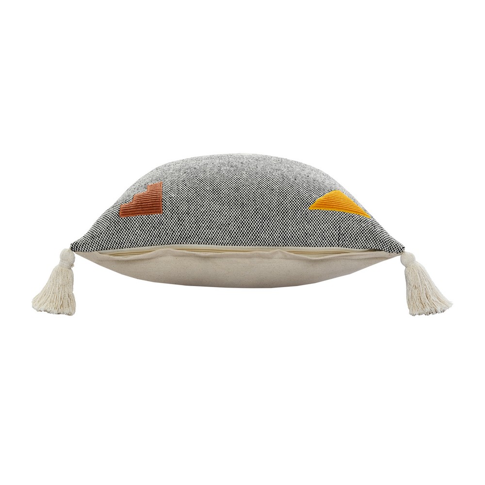 Ox Bay Zeal Throw Pillow, Gray / Black / White / Orange, 20" x 20", Count per Pack 1