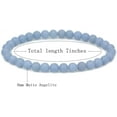 thumbnail image 2 of Bracelet Extensible Unisexe en Perles Rondes 6 mm en Pierre Précieuse d'Angélite Mate Naturelle 7 Pouces, 2 of 4