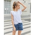 thumbnail image 6 of Arshiner Girls Leopard Shirts Ruffle Short Sleeve Leopard Print Tops For Girls Loose Round Neck Summer T Shirts For Kids Size 10 120 Off-white, 6 of 8