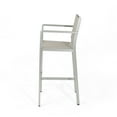 thumbnail image 5 of Tammy Coral Outdoor 29.50 Inch Barstools with Rust-Proof Aluminum Frame, Set of 2, Grey Mesh and Silver, 5 of 6