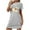 Grey, variant on Sakmal Lightweight Moomoo Nightgowns Women Halloween Plus Size Playful White Moomoo Dress Ghost Print Crew Neck Short Short Sleeve Nightgowns S-2XL