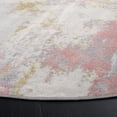 thumbnail image 4 of SAFAVIEH Bayside Everard Abstract Polyester Machine Washable Area Rug, Ivory/Gray Pink, 6'7" x 6'7" Round, 4 of 13