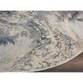 thumbnail image 5 of Nourison Maxell Contemporary Abstract Grey 3'10" x ROUND Area Rug, Plush, Bedroom, Kitchen, Living Room, (4' Round), 5 of 8