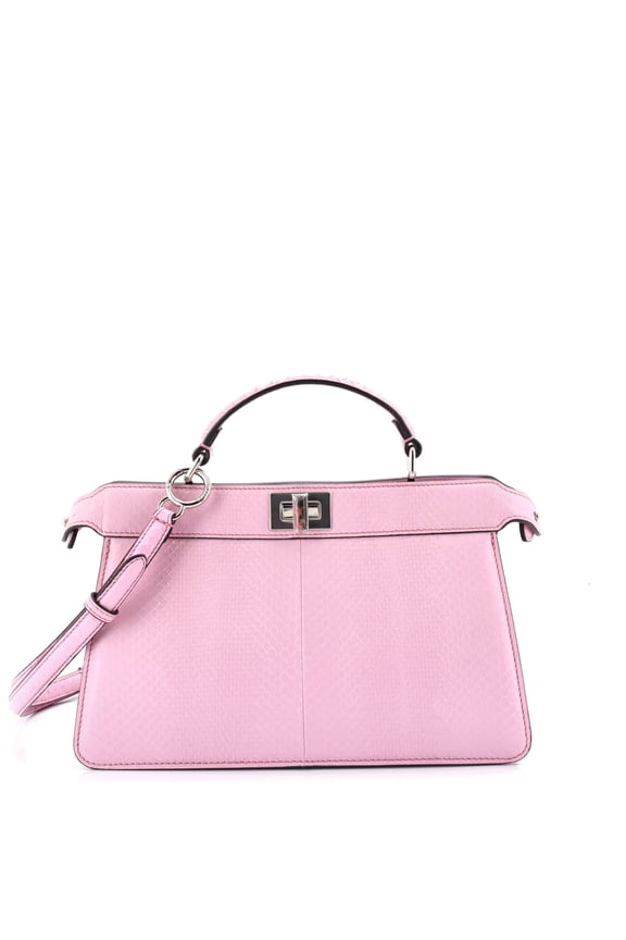 Pre-Owned Peekaboo ISeeU Bag Python East West By Rebag