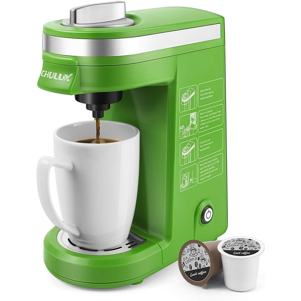 CHULUX Single Serve Coffee Maker with Removable Drip Tray