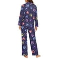 thumbnail image 3 of SCRAWLGOD Dog Paw Pajamas Womens Long Sleeve Button Up Pjs for Women Set Lounge V Neck Women Sleepwear Set Size 2XL Breathable Ladies 2 Piece Outfits, 3 of 7