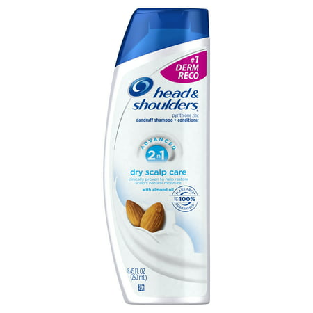 Head and Shoulders Dry Scalp Care with Almond Oil 2-in-1 Anti-Dandruff Shampoo + Conditioner 8.45 fl (Best Scalp Treatment For Dandruff)