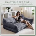 thumbnail image 4 of Cama para perros humanos HIGOGOGO, sofá gigante, tamaño XXXL, pana, gris, 4 of 8