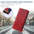 thumbnail image 2 of TECH CIRCLE Case For iPhone 14 Pro Case, Slim PU Leather Flip Folio Case Card Holders Kickstand Magnetic Shockproof Protective TPU Inner Wallet Cover for Apple iPhone 14 Pro 6.1" 2022,Red, 2 of 6