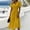 *Yellow, variant on ClodeEU Women's V Neck Short Sleeve Midi Dress,Casual High Waist A Line Flowy Dress Black,Women's Plus L