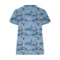 thumbnail image 3 of Birdeem Blouse Mode Femme Confortable Décontractée Col Rond Manches Courtes Imprimé, 3 of 6