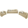 thumbnail image 4 of Meridian Furniture Kali Beige Faux Shearling Teddy Fabric Sofa, 4 of 15