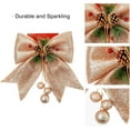 thumbnail image 3 of Monebena 4pcs Christmas Bow, Rose Gold Wreaths Bows, Christmas Tree Bow Glitter, Sequin Bow Ties, Xmas Decorative Bows for Home Ornament Decoration, Christmas Party, 9.8 x 11.8in, 3 of 10