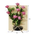 thumbnail image 4 of Decoración del cartel del arte de la tarjeta de la placa de la placa de la pared de la flor artificial Rose roja Rosa roja Sunnimix Flores artificiales, 4 of 5