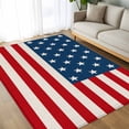 thumbnail image 4 of 5x8 Area Rugs, 4th of July Non-Skid Rubber Backing Large Rectangle Rugs - Living Room Bedroom Home Office, Red Stripes Independence Day Indoor Floor Mat Carpets Washable Rug, 4 of 9