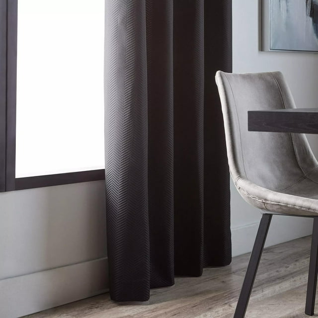 Bouclair Rideau à Panneau Quincy Noir 52x96 Po (132x244 cm)