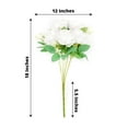 thumbnail image 3 of Efavormart 2 Pack | 18" White Artificial Silk Rose Bouquet Faux Flower Bushes, 3 of 11
