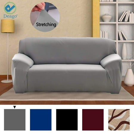 Deago Modern Sofa Slipcover Ed Stretch Couch Stylish Cover Furniture Protector 4 Seater Gray