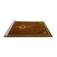 thumbnail image 2 of Ahgly Company Machine Washable Indoor Square Persian Yellow Traditional Area Rugs, 4' Square, 2 of 4