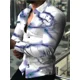 thumbnail image 1 of Nueva camisa blanca de un solo pecho con solapa de manga larga y bola de lujo social de moda para hombres, ropa de diseñador para hombres con estampado informal, 1 of 6
