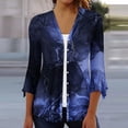 thumbnail image 1 of LOVZFMLL Cardigan pour Femmes, Mode, Manches Trois-Quarts, Imprimé, avec Boutons, 1 of 6