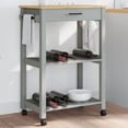 thumbnail image 1 of vidaXL Kitchen Trolley MONZA 60x40x90 cm Solid Wood Pine, 1 of 5