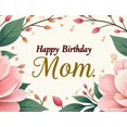 thumbnail image 4 of LUUFILx Floral Happy Birthday Backdrop Banner Elegant Peony Decoration for Birthday Party Supplies Background Photography Props Festive Celebration Decor, 4 of 7