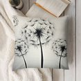 thumbnail image 3 of YINGXI  Throw Pillow Cushion Cover, Monochrome Blow Ball Flower Bouquet Spring Nature Composition, Decorative Square Accent Pillow Case,Grey White 24x24in, 3 of 5