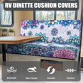 thumbnail image 4 of Yuyamidu Purple Boho Mandala Flower RV Dinette Cushion Slipcover Soft RV Couch Covers for Sofa 2pcs Loveseat Slipcovers for Travel Trailer Couch Comfy RV Sofa Cover, 4 of 7