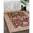 thumbnail image 3 of Ahgly Company Machine Washable Indoor Square Industrial Modern Saffron Red Area Rugs, 3' Square, 3 of 7