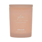 (4 pack) Allswell Glow (Vanilla + Pear + Coconut) Scented 2-Wick Spa Jar Candle 15oz.