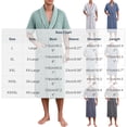 thumbnail image 3 of Men’s Summer Bathrobe Lightweight & Breathable Short Sleeve Robe with Pockets Men's Solid Color V Neck Belt Bathrobe, 3 of 9