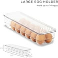 thumbnail image 2 of Sorbus Clear Refrigerator Organizer and Storage Bins - Fridge, Freezer & Pantry Organizer - Stackable Plastic Storage Container Set (6 Pack), 2 of 8